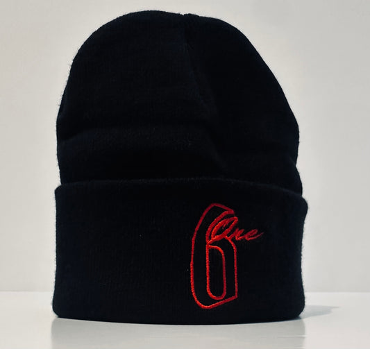 6one Black Beanie