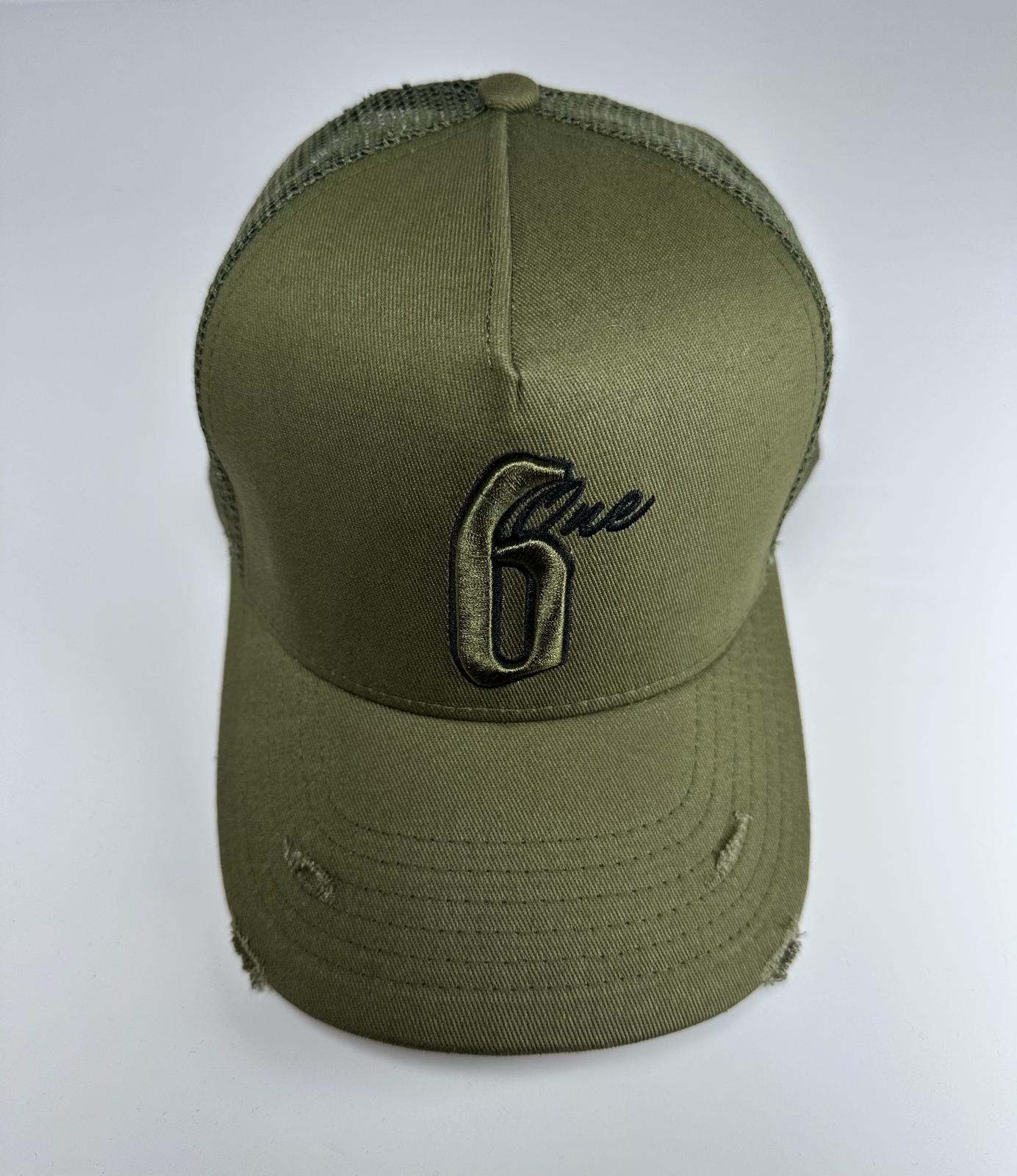 Distressed Trucker Khaki