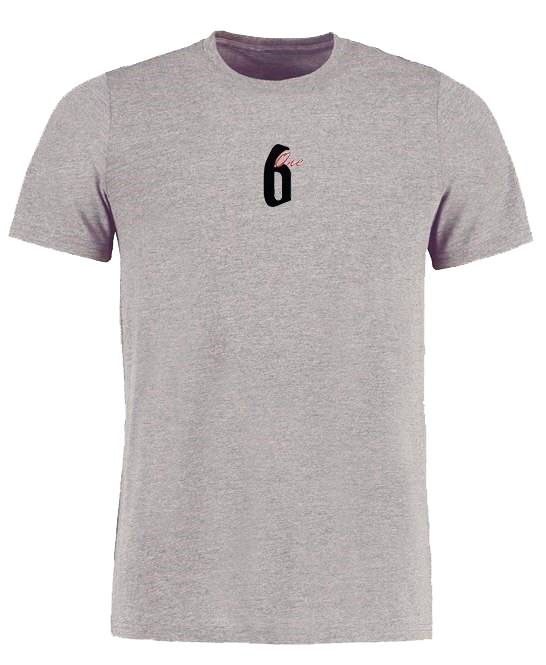 6one Print T-Shirt Grey