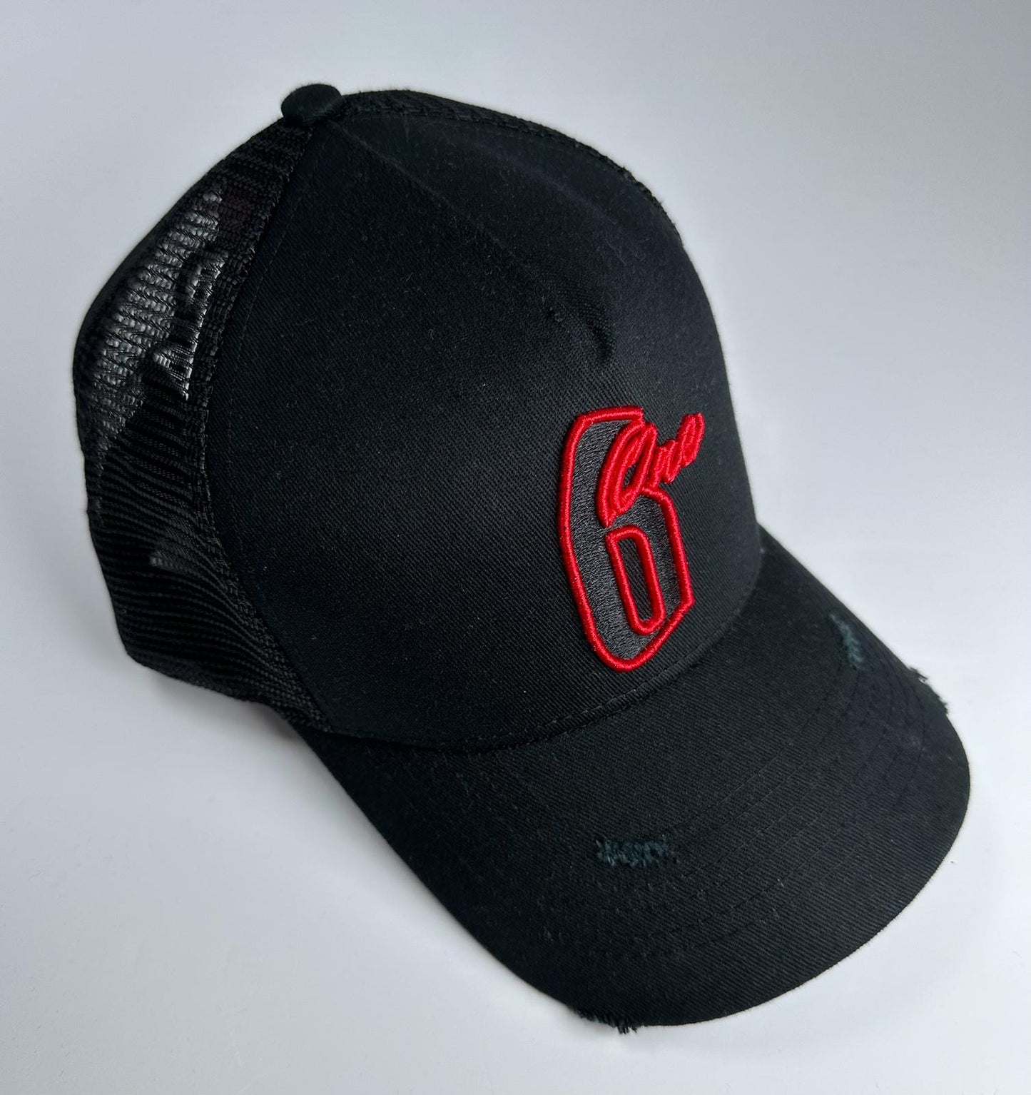 Distressed Trucker Black