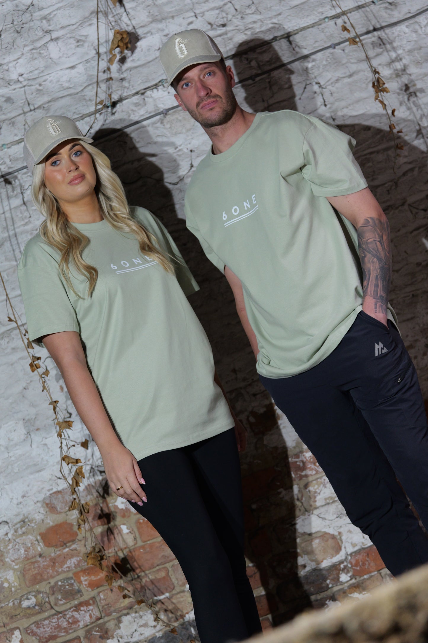 Oversized Printed T-shirt - Soft Green