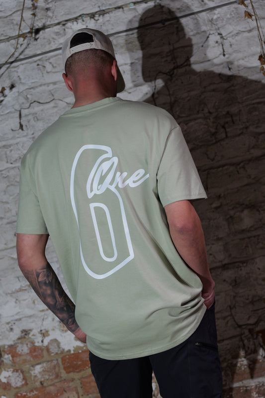 Oversized Printed T-shirt - Soft Green