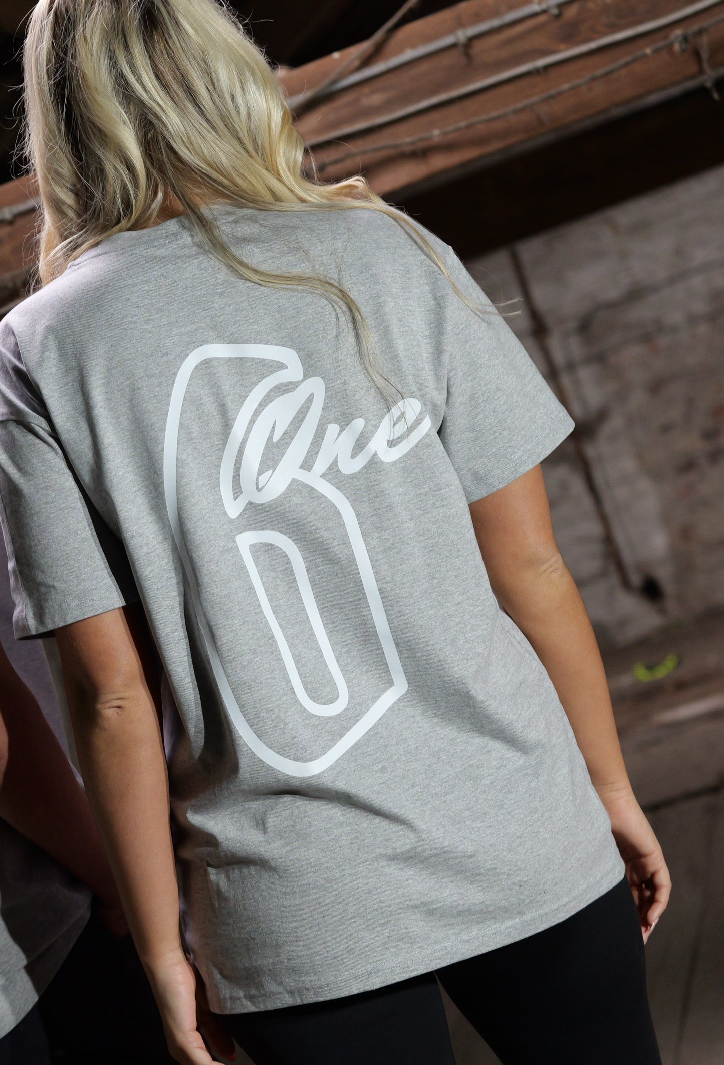 Oversized Printed T-shirt - Grey